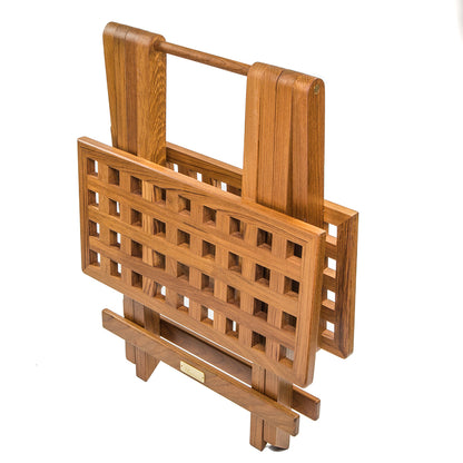 Whitecap Teak Grate Top FoldAway Table 60030