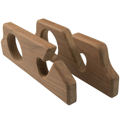 Whitecap Teak TwoRod Storage Rack  Pair 60610