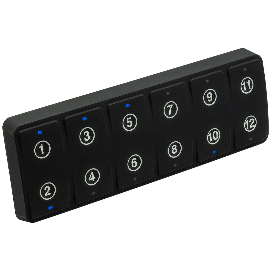 Maretron MPower® CKM12 Keypad w/CKM to NMEA 2000® Adapter Cable - 0.2M (Horizontal Orientation) - A3802-2