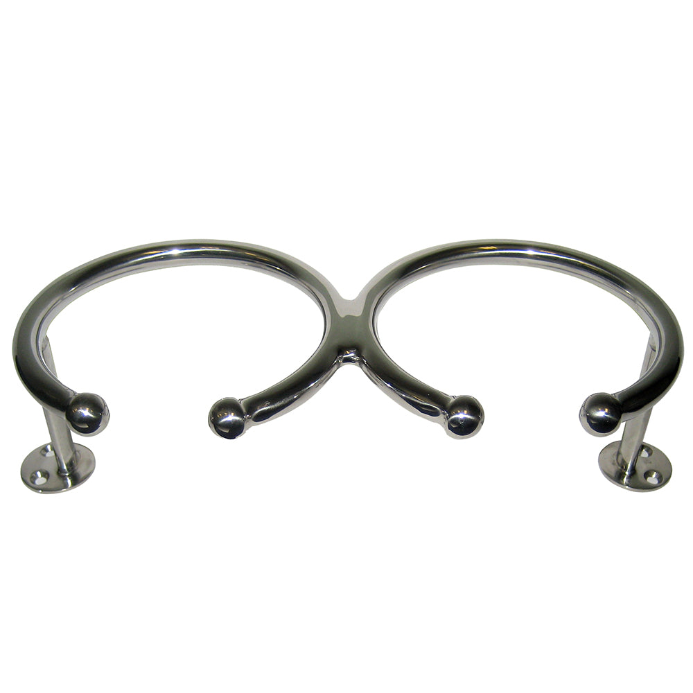 Whitecap Top Mount Ring SS Cup Holder  2Drink  Base Mount S3517