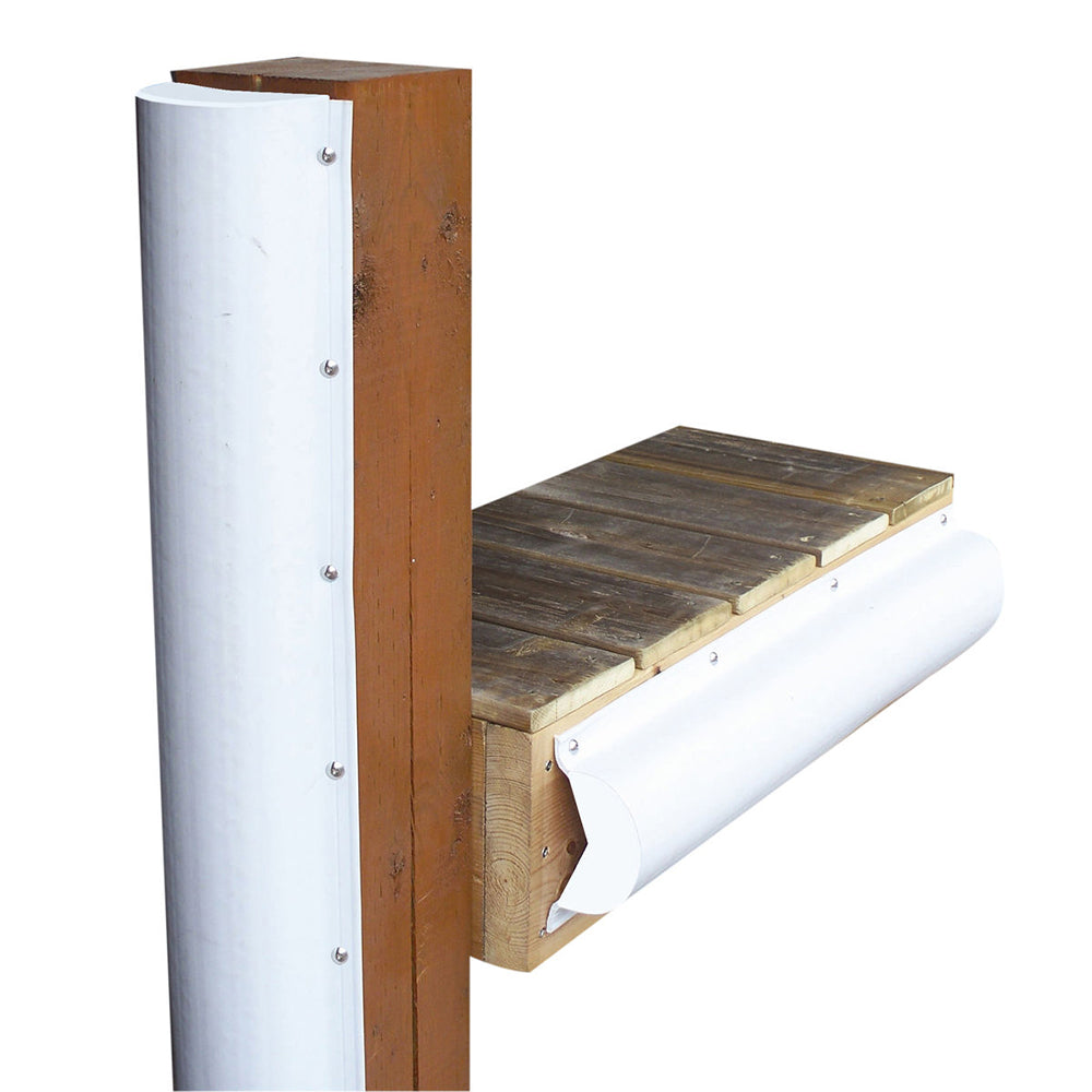 Dock Edge Piling Bumper  One End Capped  6  White 1020F