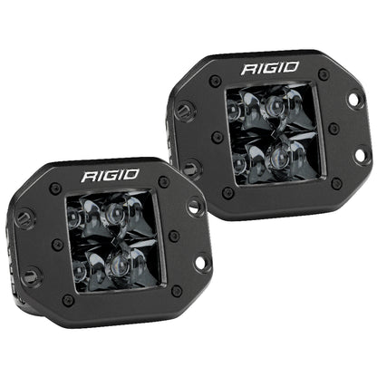 RIGID Industries DSeries PRO Flush Mount  Spot LED  Midnight Edition  Pair  Black 212213BLK