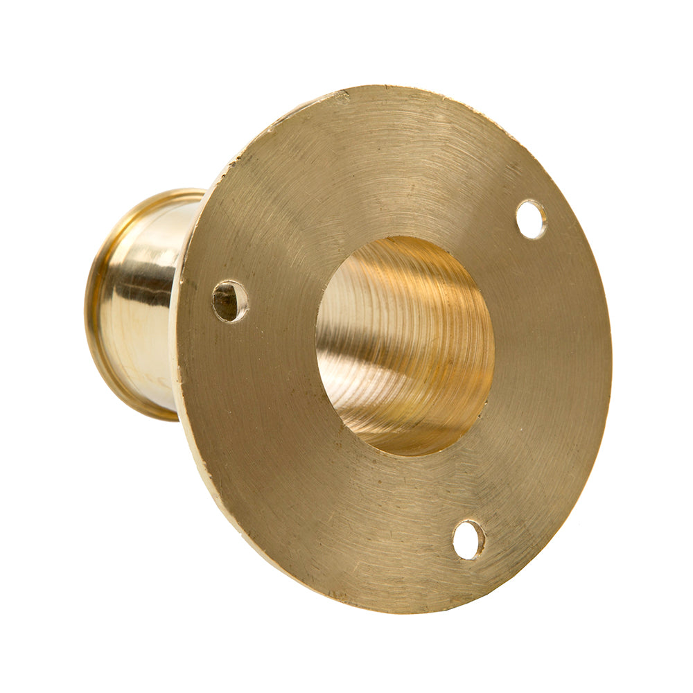 Whitecap TopMounted Flag Pole Socket Polished Brass  1 ID S5002B