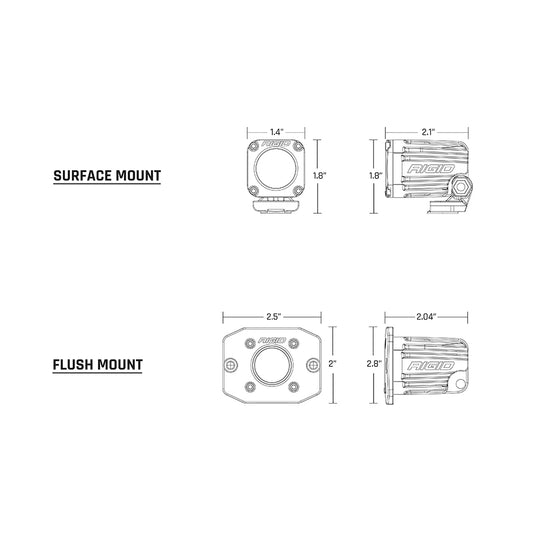 RIGID Industries Ignite Surface Mount Flood  Single  Black 20521