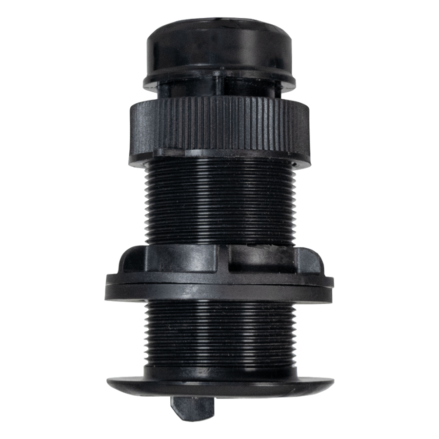 DST820 Smart® Multisensor Black plastic fitting with threaded components on a white background