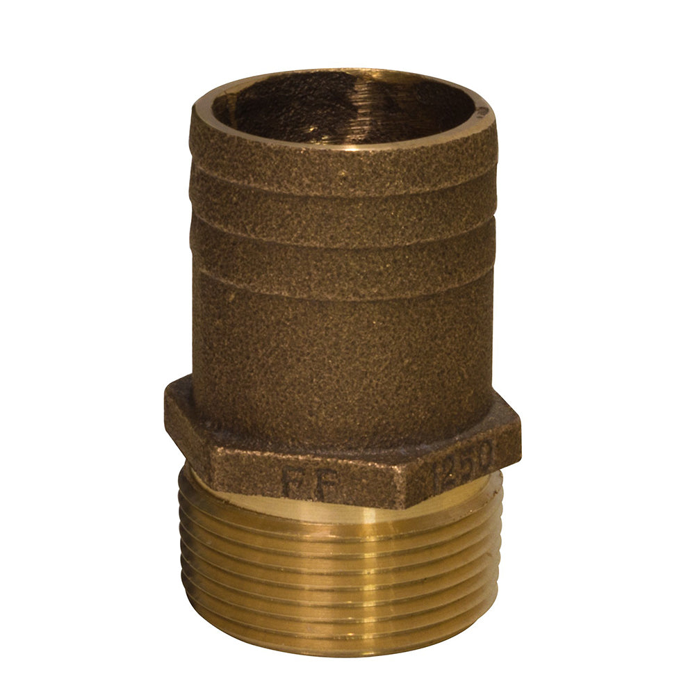 GROCO 114 NPT x 112 Bronze Full Flow Pipe to Hose Straight Fitting FF1250