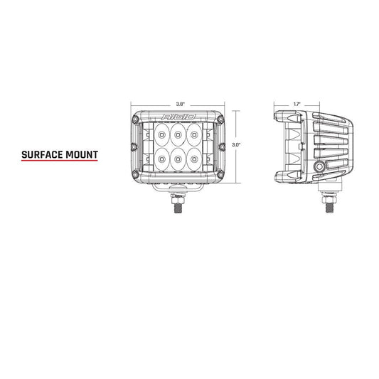 RIGID Industries DSS Series PRO Driving Surface Mount  Black 261313