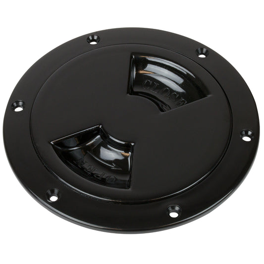SeaDog Smooth Quarter Turn Deck Plate  Black  5 3361551