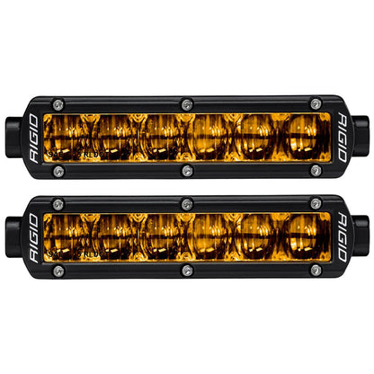 RIGID Industries 6 SRSeries SAE Compliant Fog Light  Black wYellow Light 906704