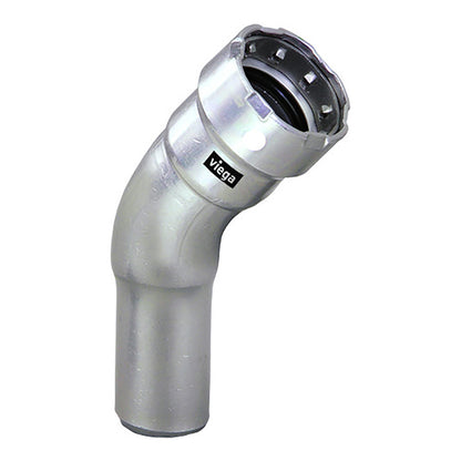 Viega MegaPress 12 45 Stainless Steel 304 Elbow Street  Press Connection  Smart Connect Technology 95080