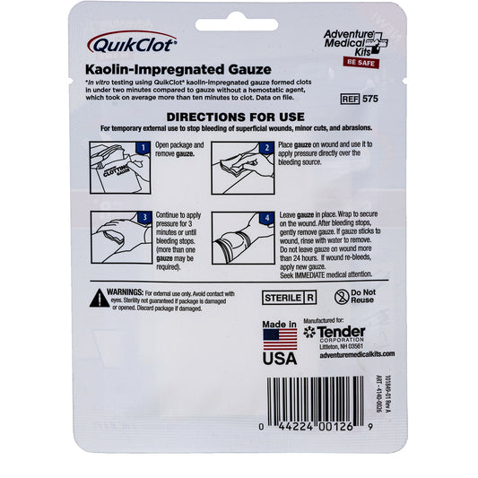 QuikClot Advanced Clotting Gauze  3 x 4 50200026