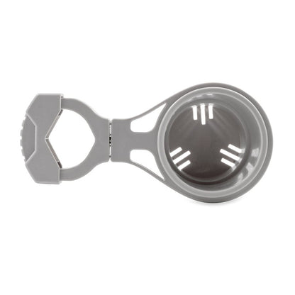 Camco ClampOn Rail Mounted Cup Holder  Large for Up to 2 Rail  Grey 53092