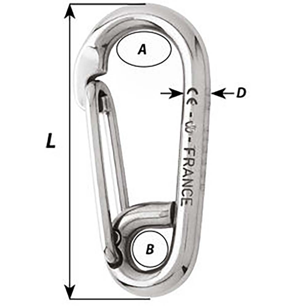 Wichard Symmetric Carbine Hook  Length 100mm  1332 02316