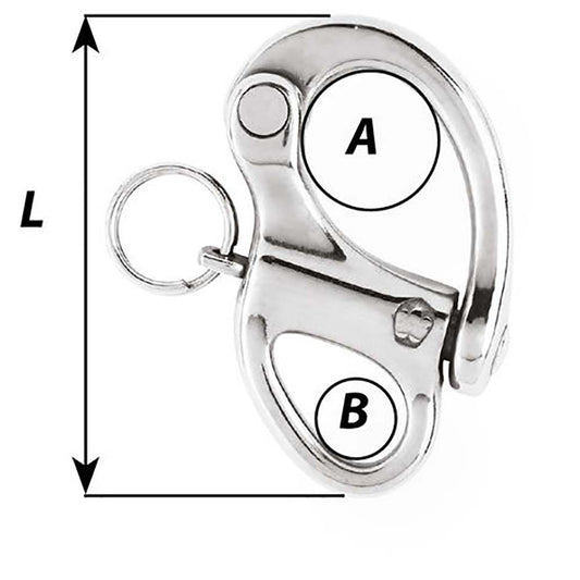 Wichard 234 Snap Shackle wFixed Eye  70mm 02472