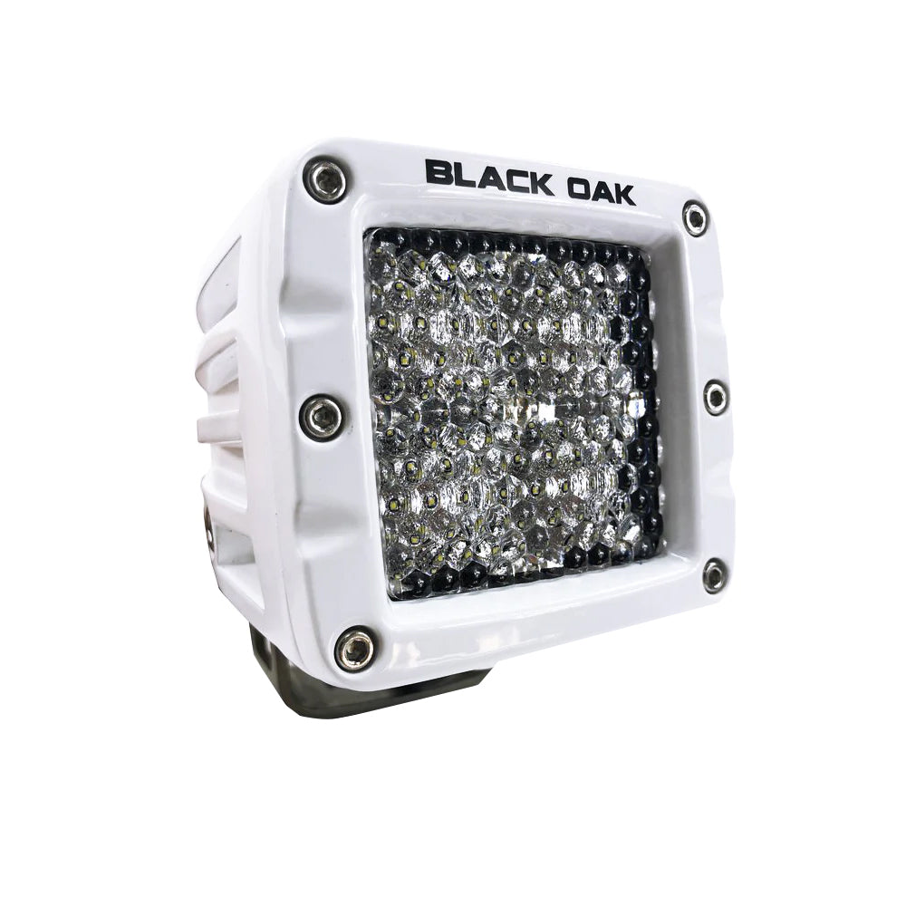 Black Oak 2 Marine LED Pod Light  Diffused Optics  White Housing  Pro Series 30 2DMPOD10CR