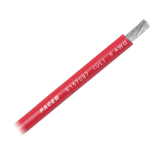 Pacer Red 8 AWG Battery Cable  Sold By The Foot WUL8RDFT
