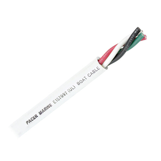 Pacer Round 4 Conductor Cable  100  144 AWG  Black Green Red  White WR144100