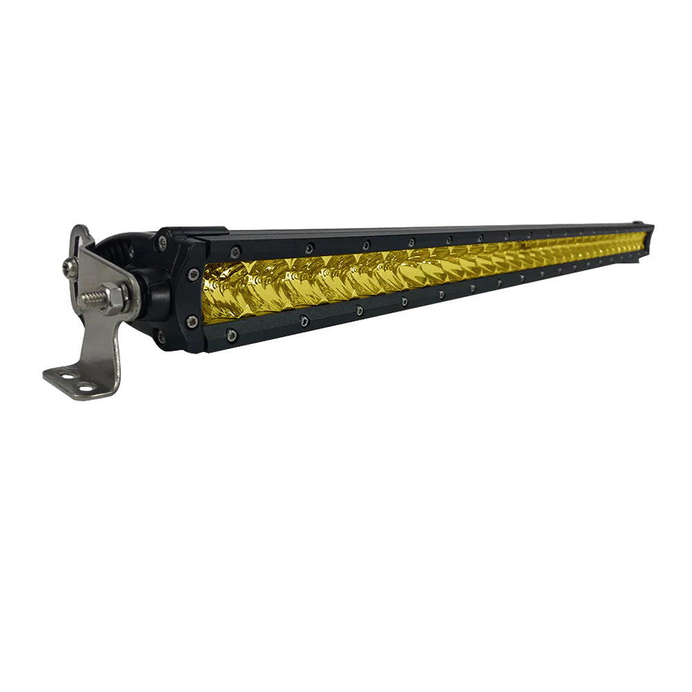 Black Oak 30 Yellow Lens Single Row LED Light Bar  Combo Optics  Black Housing  Pro Series 30 30YS5OS