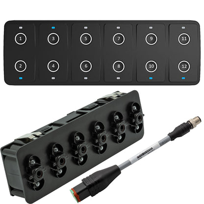 Maretron MPower® CKM12 Keypad w/CKM to NMEA 2000® Adapter Cable - 0.2M (Horizontal Orientation) - A3802-2