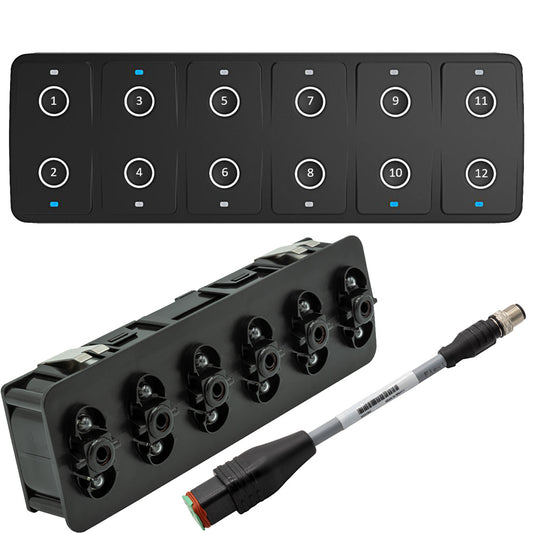 Maretron MPower® CKM12 Keypad w/CKM to NMEA 2000® Adapter Cable - 0.2M (Horizontal Orientation) - A3802-2