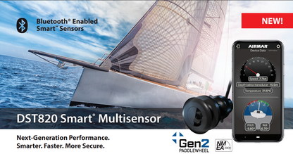 The new DST820 Smart Multisensor is the next evolution of Airmar’s industry-leading technology, eplacing the DST810 and introducing PSTI compliance for enhanced onboard network security.