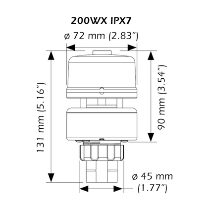 Airmar NMEA 0183 Marine, Mobile and Stationary Offshore Platform WeatherStation RS232 IPX7 - WS-200WX-RS232 - IPX7