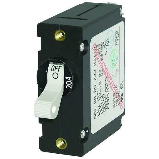 Blue Sea 7214 AC/DC Single Pole Magnetic World Circuit Breaker - 20AMP [7214]