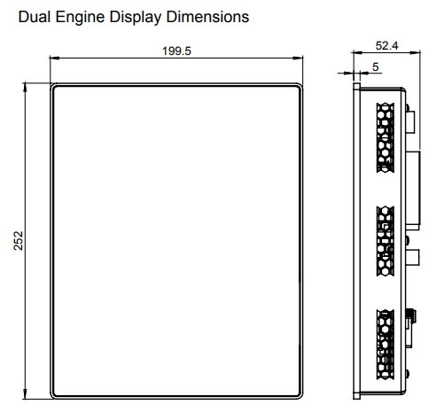 Oceanic Systems Portrait Dual Engine Display - 4166