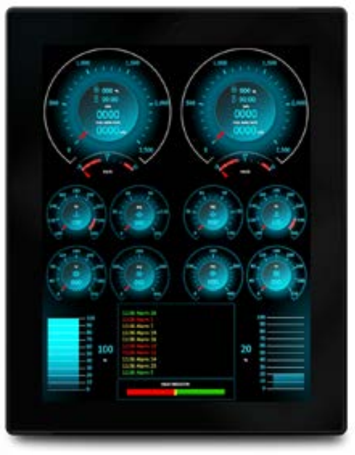 Oceanic Systems Portrait Dual Engine Display - 4166