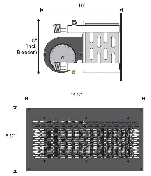 REAL Heat 5400 25,000 BTU Marine Hydronic Defroster Heater - Black Grill W002-5400B