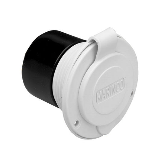 Marinco 15A 125V On-Board Charger Inlet - Front Mount - White [150BBIW]