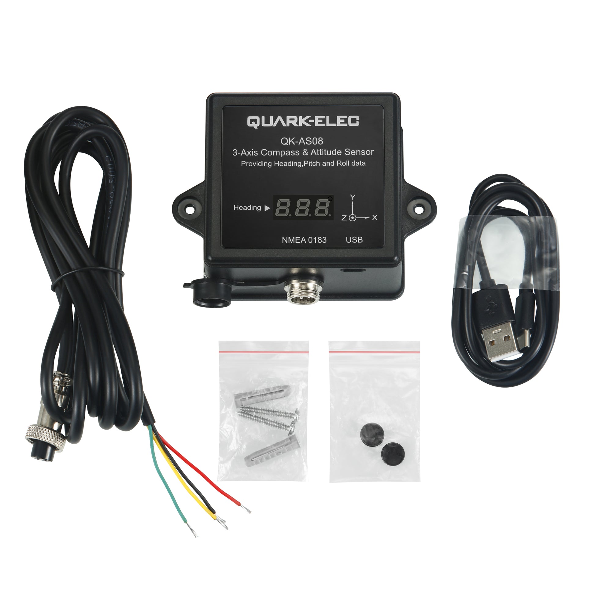 Quark-Elec Three-axis Compass & Attitude Sensor - QK-AS08