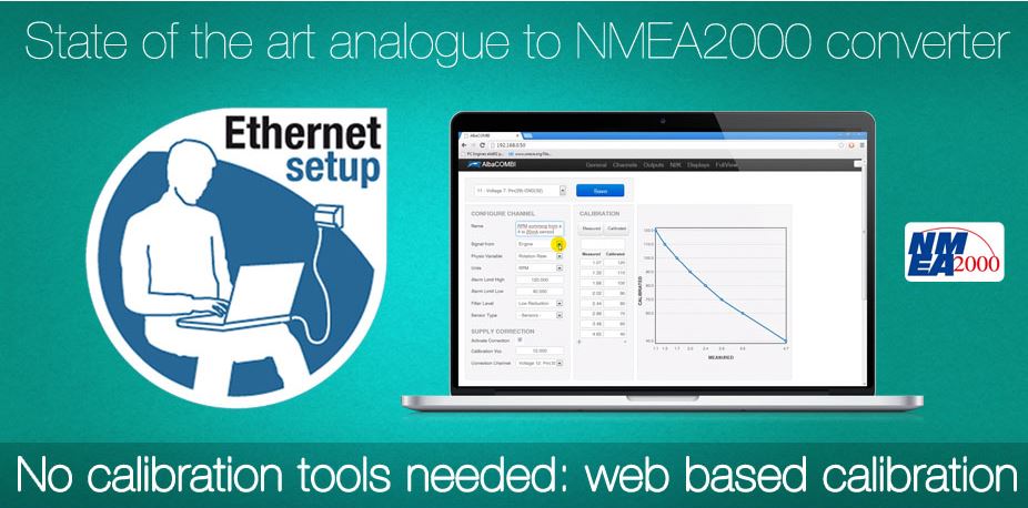 Alba-Combi Engine Monitor and Analog to NMEA 2000 Signal Converter