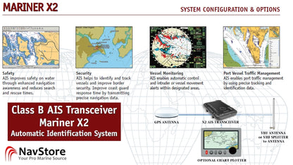 ComNav Mariner X2 Class B AIS Transceiver w/built-in GPS Antenna (Second Generation) - 21410004